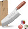 SHI BA ZI ZUO Coltello da chef Mannaia per verdure cinese da cucina Coltello in acciaio inossidabile da 7 pollici di classe superiore con design ergonomico, comodo manico in legno