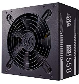 Cooler Master MWE 550 Bronze V2 - Alimentation PC 80 Plus Bronze, Ventilateur HDB 120mm Sensible à la Température, Circuit DC-DC + LLC avec Rail Simple +12V - Prise EU, Garantie de 5 Ans