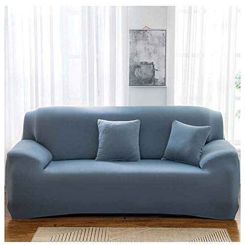 GUOCU Elastischer Sofabezug Sofahusse 1 2 3 4 Sitzer Sofa Überwurf Stretch Sofabezüge Couch Bezug Sofa Abdeckung Muster Hussen Verschiedene Größe Und Farbe,Grau2,2 sitzer