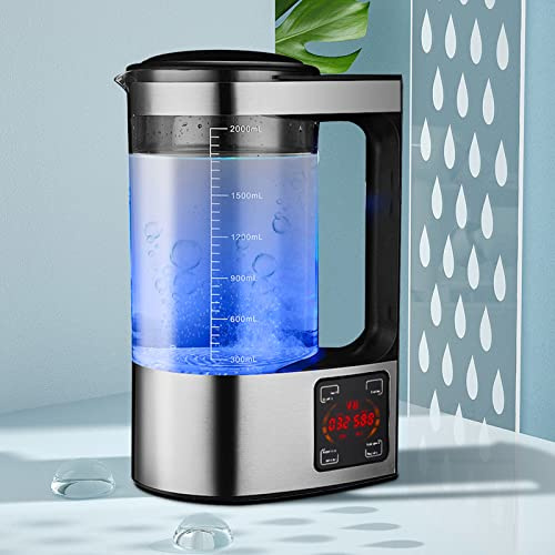 Generador de Hidrógeno, KOSIEJINN Agua Ionizada Rich Hydrogen 800-1500, Ionizador de Agua 2L de Gran Capacidad y Temperatura Constante con Pantalla Táctil LED