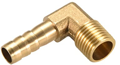 M METERXITY Ottone Tubo flessibile Portagomma Raccordi 16mm 3/8 PT Maschio | 90 Grado Gomito Ottone 16mm Spinato Riduttore Applica a Acqua Carburante