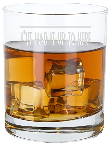 Engraved Funny Tumbler Glass Bad Day Measurement Funny Whisky Glass for Him or Her Funny Birthday Gift Gift for Teachers End of Term Funny Tumbler Measure Novelty Engraved Whisky/Whiskey Glass