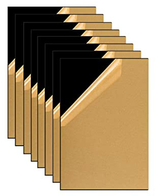 DMJOULI Black Acrylic Sheet A5 Square Perspex Sheet,1mm Thick Acrylic Panel Plastic Sheet Perspex Sheets Cut to Size Discs for Picture Frame Painting DIY Crafts Display Stand Projects(8pcs)