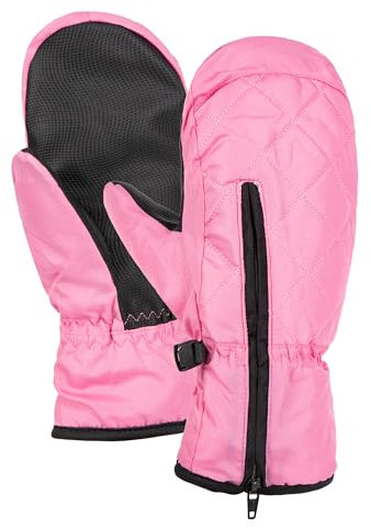 HEYO Winterhandschuhe für Kinder wasserdichte Fäustlinge Handschuhe Warme Skihandschuhe Winddichte für Jungen Mädchen Snowboardhandschuhe Skifahren (Rosa)