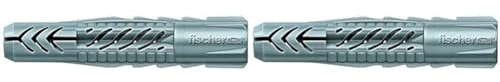 FISCHER 77892 Universaldübel UX 12 x 70, Schachtel mit 20 Nylondübeln, Allzweckdübel ohne Rand, für optimalen Halt bei Befestigungen in Beton, Gipskarton, Kalksand-Lochstein uvm. (Packung mit 2)
