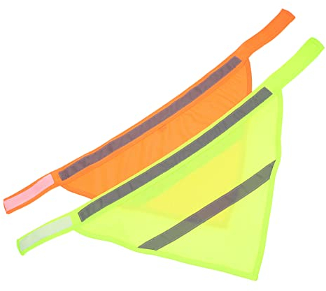 Angoily 2stücke Reflektierendes Hundeschal Verstellbares Atmungsaktives Haustier-Bandana Für Erhöhte Sichtbarkeit Bei Nacht Komfortables Weiches Material Für Spaziergänge Jagd Und Camping
