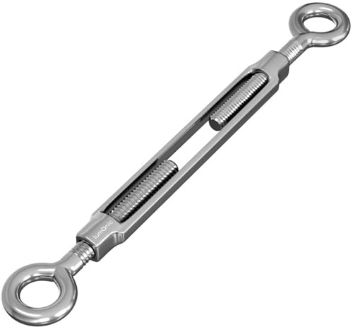 20x Tenditore di corda Occhiello-Occhiello Acciaio inossidabile V2A 304 M12 Tenditore Morsetto di protezione