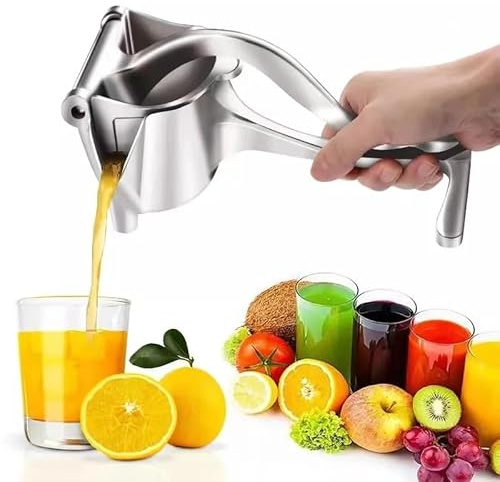 Edelstahl-Fruchtsaftpresse,Orangenpresse Manuell,Saftpresse Manuell für Zitronen und Limetten,Limettenpresse,Lemon Squeezer,Obstpresse,Zitruspresse Manuell,Zitruspresse für alle Zitrusfrüchte