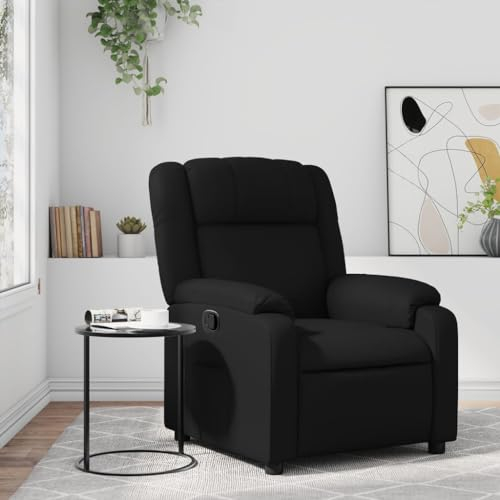 THOYTOUI Relaxsessel, Clubsessel Ohrensessel TV Sessel PolsterStuhl Geeignet für Wohnzimmer Stube Balkon Büro Schwarz Kunstleder