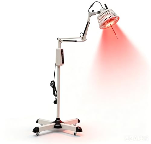 Atnhyruhd Infrarot Lampen wärmelampe rotlichtlampe Infrarot Lichttherapie Lampe TDP Wärmelampe mit einstellbaren Temperatur und Ständer
