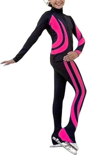Eiskunstlaufanzüge, Eiskunstlauf-Trainingsanzüge, Eislauf-Übungsjacke Mit Hose, wasserdichte Wettkampf-Eiskunstlaufbekleidung Für Damen Und Mädchen,001,L