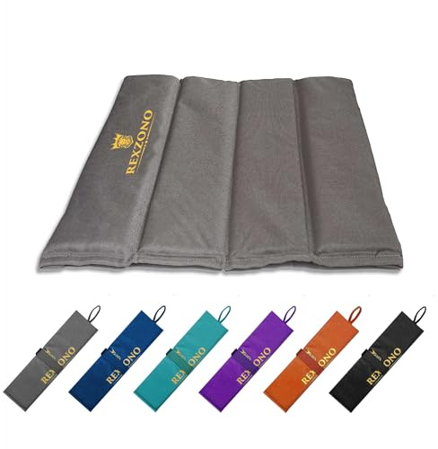 REXZONO® Compact Folding Sit Mat - Waterproof, Moisture-Resistant, Portable Sitting Cushion. Thermally Insulated Seat Pad for Outdoor Camping, Hiking, Picnics, Fishing, Parks and Playgrounds
