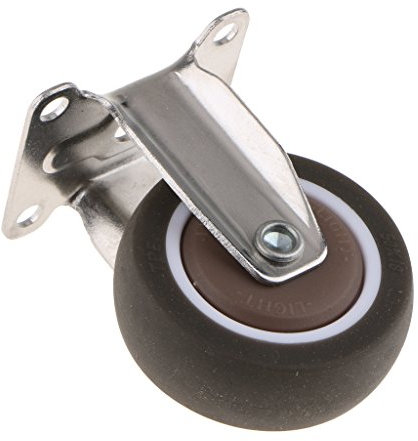 Heavy Duty Rubber Castor Trolley Wheel Industrial Caster Fixed Plate 2 Inch