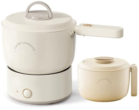 Mini Cuisinière Électrique, Marmite Électrique Antiadhésive De 1,2 L, Poignée Pliable, Cuisinière Électrique Multifonctionnelle Poêle Multicuiseur Poêle Antiadhésive Portable Facile À Nettoyer,600 W