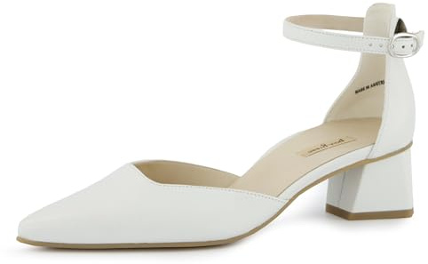Paul Green peep-toes & slingpumps 3820-057, perforerad/flätad, vit, damer, Vit, 38.5 EU
