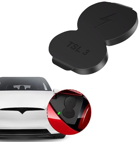 MYAYD Vehicle Charge Plug Port Cover, Car Charging Dust Cap, Automotive Modification Protective Silicone Water-resistant Accessories for Tesla Model 3 CCS EU