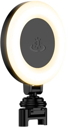 RISEOFLE Luce di riempimento a LED per selfie, 3 temperature di colore e 6 livelli di luminosità. Progettato per treppiedi della serie