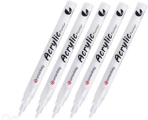 Nurila 5er Set Gelstifte Weiß,0.7mm Gelstifte Weißfür Schwarzes Papier, Gel Stift Zum Zeichnen, Skizzieren, Highlights, Fineliner Ink Pen