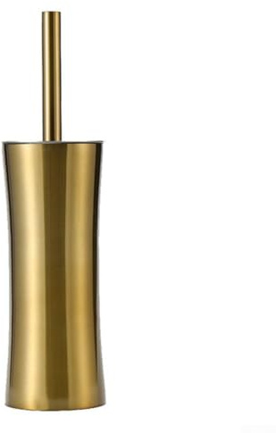 babominimer Gold Stainless Steel Toilet Brush Set with Brushed Finish, Freestanding Space-Saving Bathroom Cleaning Tool, High-Density Bristles for for Efficient Stain Removal,(Gold)