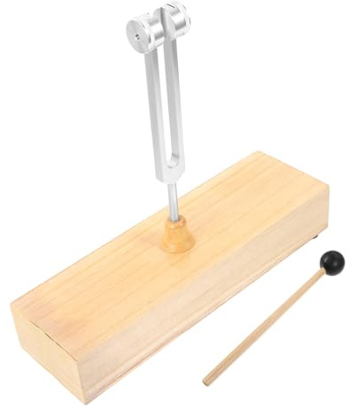 Mikinona Diapasón 1 Set con Martillo Incluido de Aleación de Aluminio Instrumento para Meditación Profunda y Reducción de Estrés con Caja de Resonancia de Madera