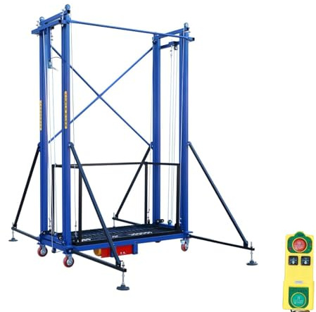 Piattaforma di sollevamento per ponteggi elettrici, carico 299,4 kg, ponteggio elettrico per la decorazione della casa e la costruzione di cantieri (altezza di sollevamento)