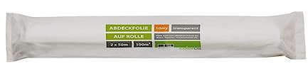 Colorus Maler Abdeckplane 2 x 50 m 10 my Malerplane Schutzplane 100 m² | Abdeckfolie auf der Rolle für Malerarbeiten und Autolackierer – schützt Böden, Möbel und Fahrzeuge vor Farbe