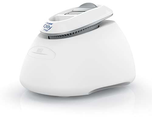 Flaem, Olly Umidificatore Ambiente a Caldo, Diffusore di Oli Essenziali, Pre-Raffreddamento del Vapore Sterile, Sicuro per i Bambini, Luce Notturna, Capacità 4,5 l, Ideale per 25 mq, Design Italiano