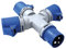Electraline 80800 Adaptador regleta Tapa, Enchufe Industrial de 3 Polos IEC, para Caravana, Camping, Barco, Obras, Color Gris