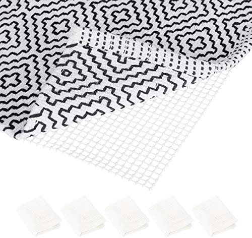 Relaxdays 2X Sottotappeto Antiscivolo, Rete Blocca Tappeto & Passatoia, per Corridoio,Bagno & Salotto,LxP 100x120 cm, Crema