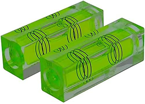 Mini nivel burbuja de alta precisión burbuja horizontal pequeña tres líneas magnetómetro de nivel de perla horizontal 2PCS (sin imán)