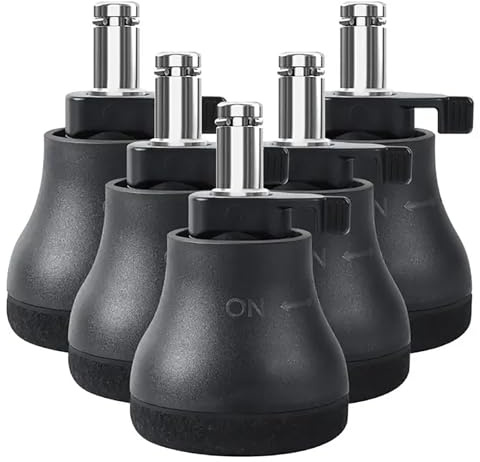 Bürostuhl Gleiter 5er Set, Bodengleiter für Schreibtischstuhl 11mm x 23mm mit Filzpads Fussgleiter Rund Fußgleiter Ersatzgleiter Filzpads Home Teppich Radstopper für Rollmöbel stühle Rollen