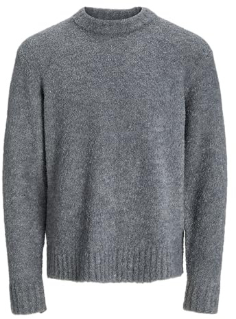 JACK&JONES JORAXEL stickad crew neck, Ljusgrå melange, L