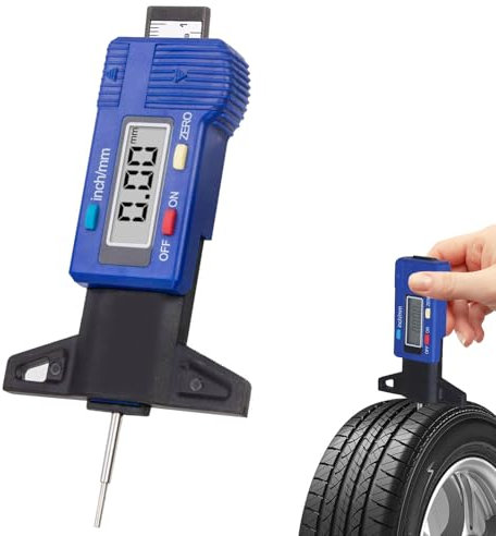 Digital Tread Depth Gauge – 0–25.4mm/1 Inch LCD Tyre Wear Measuring Tool for Cars, Trucks, Vans – Portable, Accurate, Easy to Read
