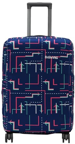 BIGWING Polyester pil tryck skyddande hårt bagage vagn väskskydd, passar endast på fiber - plastväska, Flerfärgad, 20 inch (55 cm) Trolley Bag Cover, Resetillbehör