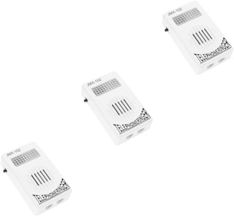 Uonlytech 3piezas Amplificador De Timbre De Teléfono De Línea Fija Dispositivo De Sonido Extra Fuerte Para Pérdida Auditiva Compatible Sistemas Telefónicos