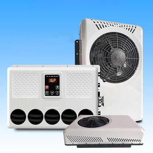 Climatiseur Camping Car, Unité De Climatisation 12V de Type Split for Camping-Car, AdaptéE Aux VéHicules de Camping, Camions, Bus, Excavatrices, Fourgonnettes, VéHicules Sanitaires, Camping-Cars(Bianc