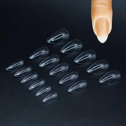 Press On Nails Tips EXTRA KURZ Mandel 800 TIPS 16 Größen als Nageltips für Gelnägel, Acrylnägel mit EXTRA kleinen & großen Formen Durchsichtig Extra Kurz · Lynis-Nailshop.de