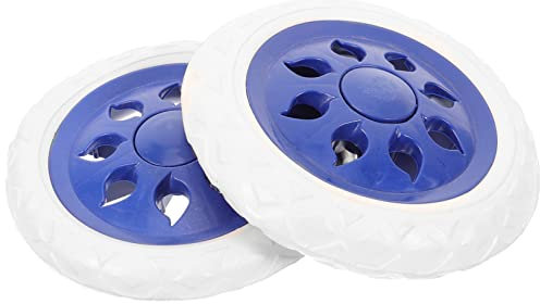 iplusmile 2pcs Heavy Duty Blue Shopping Cart Casters Replacement Wheels, Multipurpose Trolley and Wheelchair Front Wheels for Practical Cart and Walker Accessories