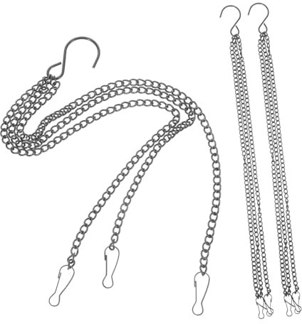 MOBUTOFU 3pcs Flower Pot Hanging Chain Iron Chains Hooks for Hanging Basket Decor for Plant Hanger Garden Accessories Plant Pot
