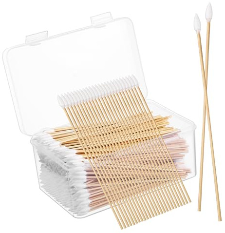 CTIRCHIU 500 Stück Präzise Wattestäbchen Wattestäbchen für Make Up Elektronik und Nagelreinigung zu Empfindlichen Oberflächen Vielseitig Einsetzbar für Detailarbeiten