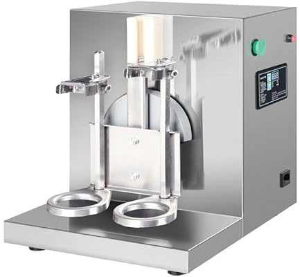 WEIMILOR Macchina Automatica per shakerare Il tè al Latte - Shaker Bubble Boba a Doppia Stazione - Frullatore Elettrico in Acciaio Inossidabile con 4 Tazze per Bevande e caffè