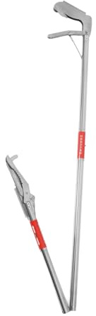 Garneck Faltbarer Schlangengreifer Edelstahl 127cm Sicherheitsgreifer Mit Rutschfester Krabbenklemme Reptilienfang Werkzeug Für Schlangen Und Aale