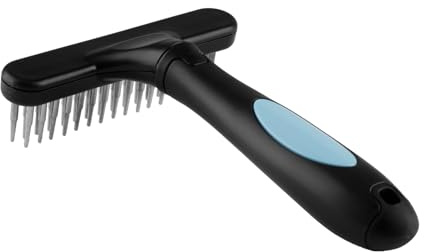 Tabanzhe Carpet Rake & Scraper,Pet Hair Remover Dog Undercoat Rake Grooming Comb,Reusable Lint Remover with Double Row Stainless Steel Pins for Carpet Cleaning & Restoration