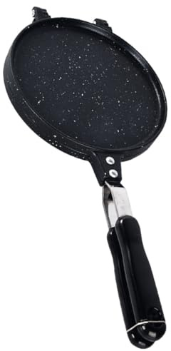 LIGIGWASH Stampo Multifunzione Antiaderente Per Involtini Primavera e Coni Gelato, Macchina Per Waffle Portatile Manico Protettivo, Per Cucina, Barbecue e Campeggio