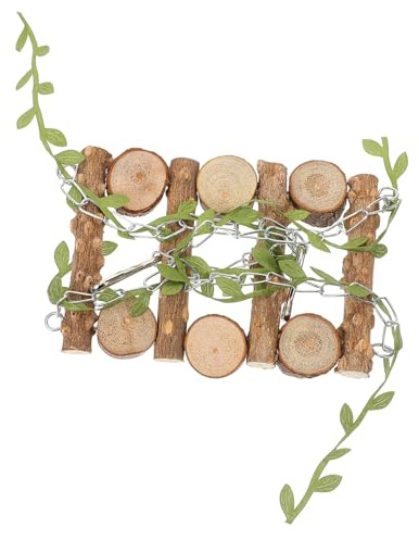 BESTonZON Wellensittichschaukel aus Holz Sitzstange für Nymphensittich Vogelspielzeug für Käfig Hängespielzeug für Kleine Papageien Vogelzubehör für Wellensittichkäfige