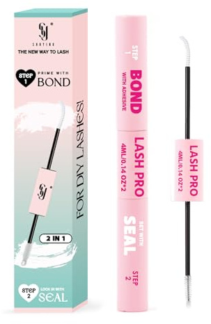 Lash Bond and Seal Waterproof Glue for Eyelash Cluster, 2-in-1 Long-Lasting 72H Strong Hold, Non-Irritating Latex-Free, DIY Lash Extensions at Home