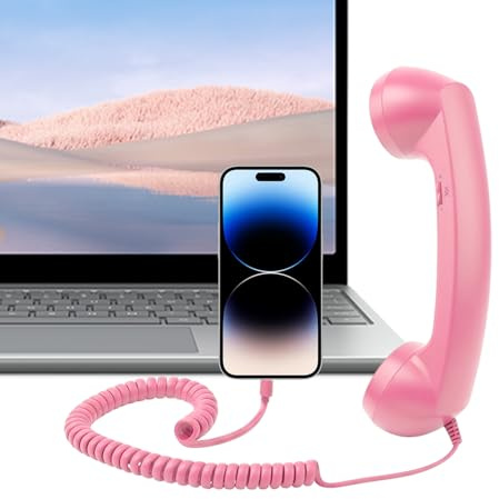 Retro Phone Adapter - 20x6x3cm Type-C Classic Connector, Microphone Enabled Receiver, Vintage Mobile Plug, Home Office Accessory | Travel Desk Device For Connecting Old Style Phones Offices