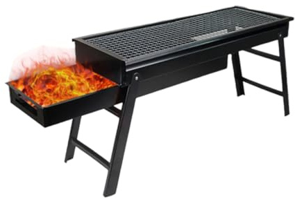 Bärbart grillställ för grill – mångsidigt grillställ och spistillbehör för utomhusmatlagning camping picknick och baklucka – perfekt grillverktyg