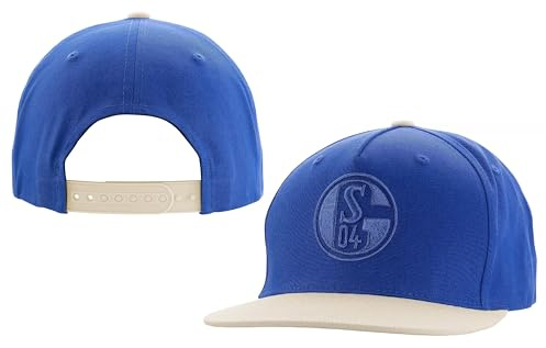 FC Schalke 04 Flatcap - Logo - Cap | königsblau-Creme | Basecap | Kappe | S04 - Plus Lesezeichen Wir lieben Fußball