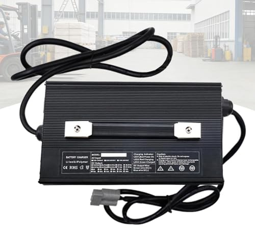 WLEJSL Caricabatterie Ad Alta Potenza 48V 25A, Caricatore 1500W per Carrelli Elevatori Elettrici con Funzione Carica di Mantenimento (Trickle Charging), Ideale per Carrelli Elevatori,350A
